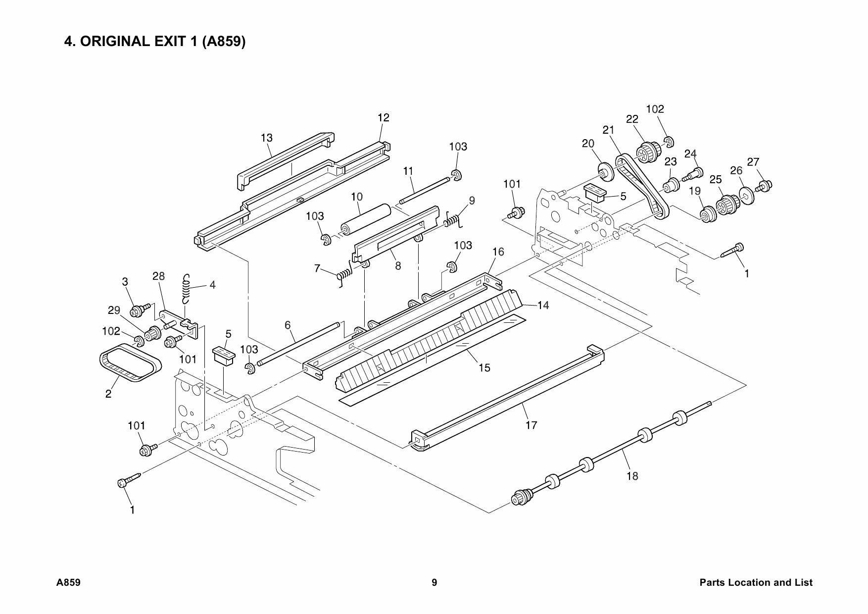 RICOH Options A859 DOCUMENT-FEEDER Parts Catalog PDF download-4